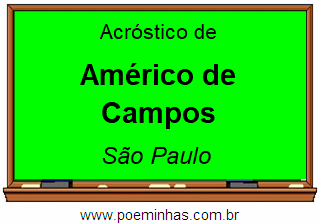 Acróstico da Cidade Américo de Campos