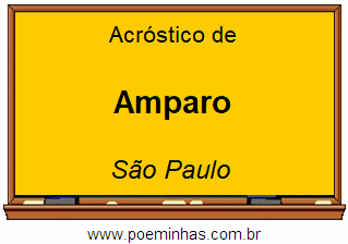 Acróstico da Cidade Amparo