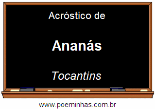 Acróstico da Cidade Ananás