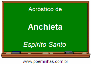 Acróstico da Cidade Anchieta