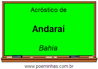 Acróstico da Cidade Andaraí