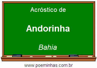 Acróstico da Cidade Andorinha