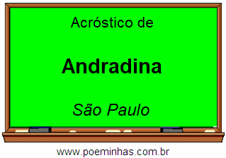 Acróstico da Cidade Andradina