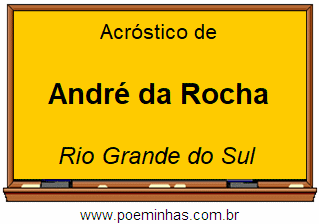 Acróstico da Cidade André da Rocha