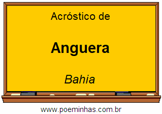 Acróstico da Cidade Anguera