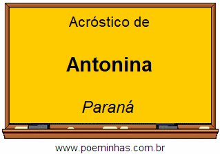 Acróstico da Cidade Antonina