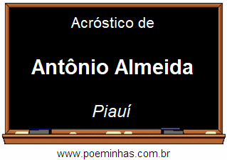 Acróstico da Cidade Antônio Almeida