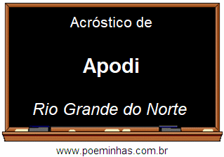 Acróstico da Cidade Apodi