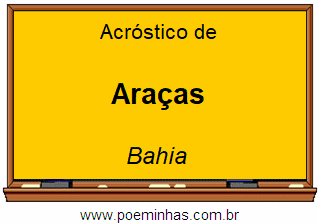 Acróstico da Cidade Araças