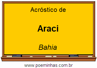 Acróstico da Cidade Araci