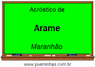 Acróstico da Cidade Arame