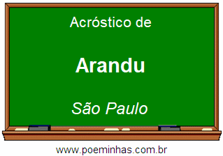 Acróstico da Cidade Arandu