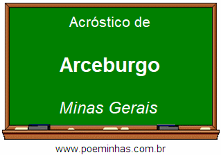 Acróstico da Cidade Arceburgo