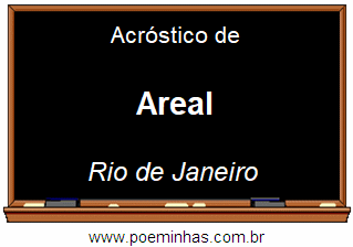 Acróstico da Cidade Areal