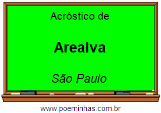 Acróstico da Cidade Arealva