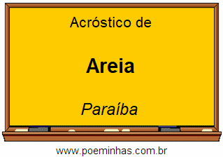 Acróstico da Cidade Areia