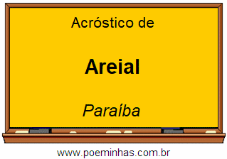 Acróstico da Cidade Areial