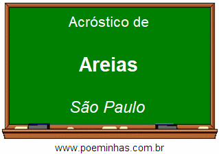 Acróstico da Cidade Areias