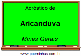 Acróstico da Cidade Aricanduva