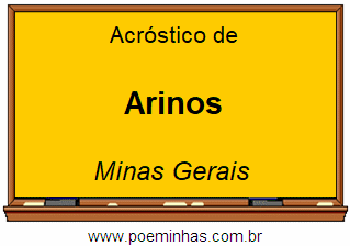 Acróstico da Cidade Arinos