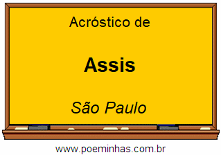 Acróstico da Cidade Assis