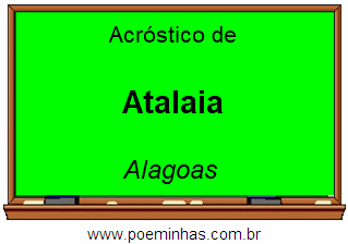 Acróstico da Cidade Atalaia