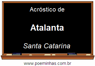 Acróstico da Cidade Atalanta