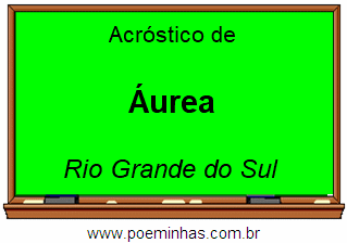 Acróstico da Cidade Áurea