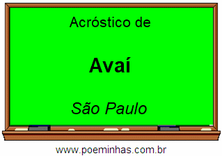 Acróstico da Cidade Avaí