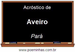 Acróstico da Cidade Aveiro