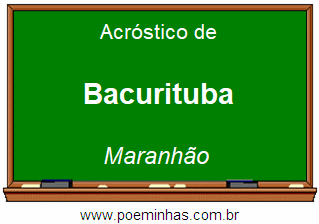 Acróstico da Cidade Bacurituba