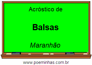 Acróstico da Cidade Balsas