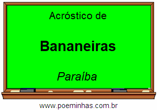 Acróstico da Cidade Bananeiras