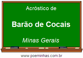 Acróstico da Cidade Barão de Cocais