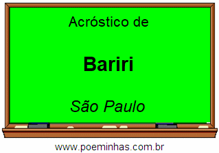 Acróstico da Cidade Bariri