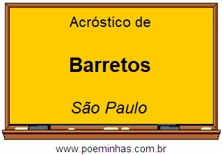 Acróstico da Cidade Barretos