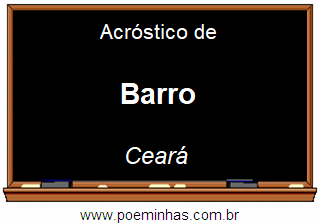 Acróstico da Cidade Barro