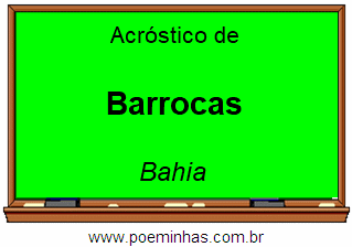 Acróstico da Cidade Barrocas