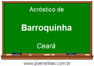 Acróstico da Cidade Barroquinha