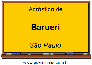 Acróstico da Cidade Barueri