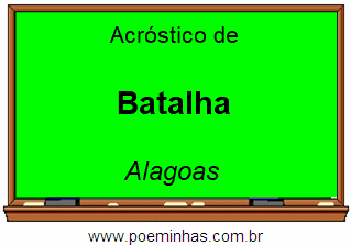 Acróstico da Cidade Batalha