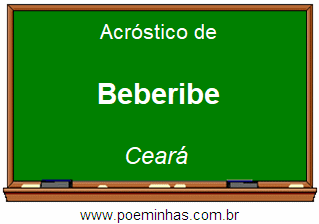 Acróstico da Cidade Beberibe