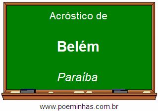 Acróstico da Cidade Belém