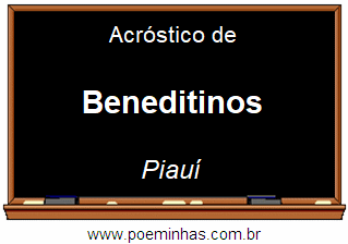 Acróstico da Cidade Beneditinos