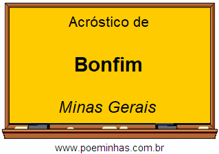 Acróstico da Cidade Bonfim