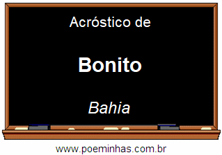 Acróstico da Cidade Bonito