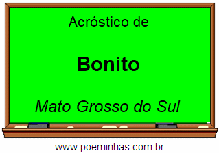 Acróstico da Cidade Bonito