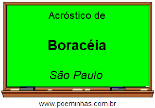 Acróstico da Cidade Boracéia