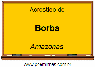 Acróstico da Cidade Borba