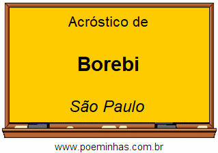 Acróstico da Cidade Borebi